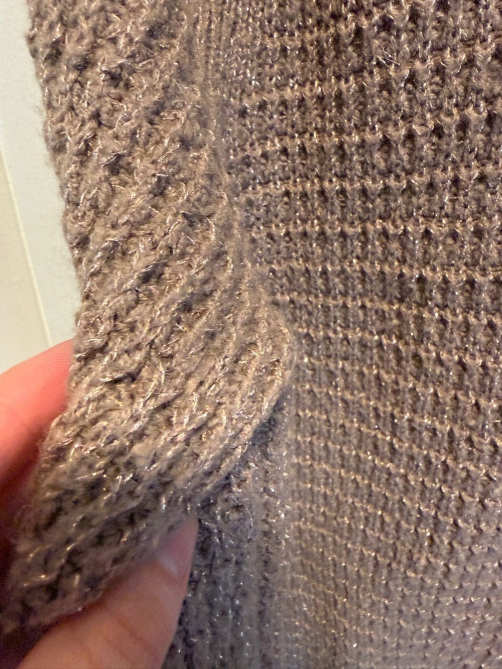 GAP Women’s Waffle Knit Crewneck Sweater in Brown - Picture 2 of 4